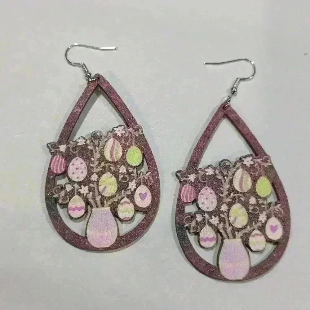 Easter Egg Tree Fashion Earrings New!!